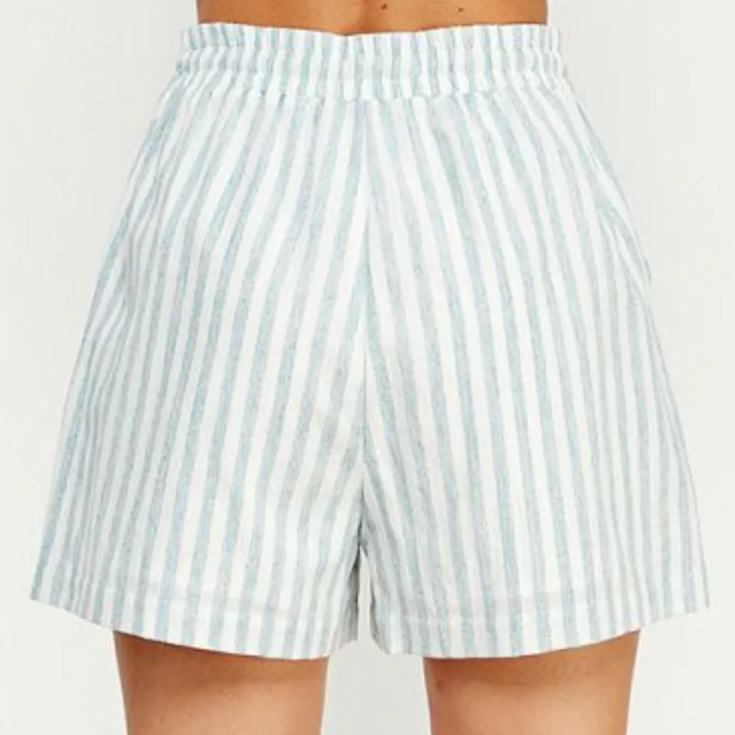 Striped Linen Shorts