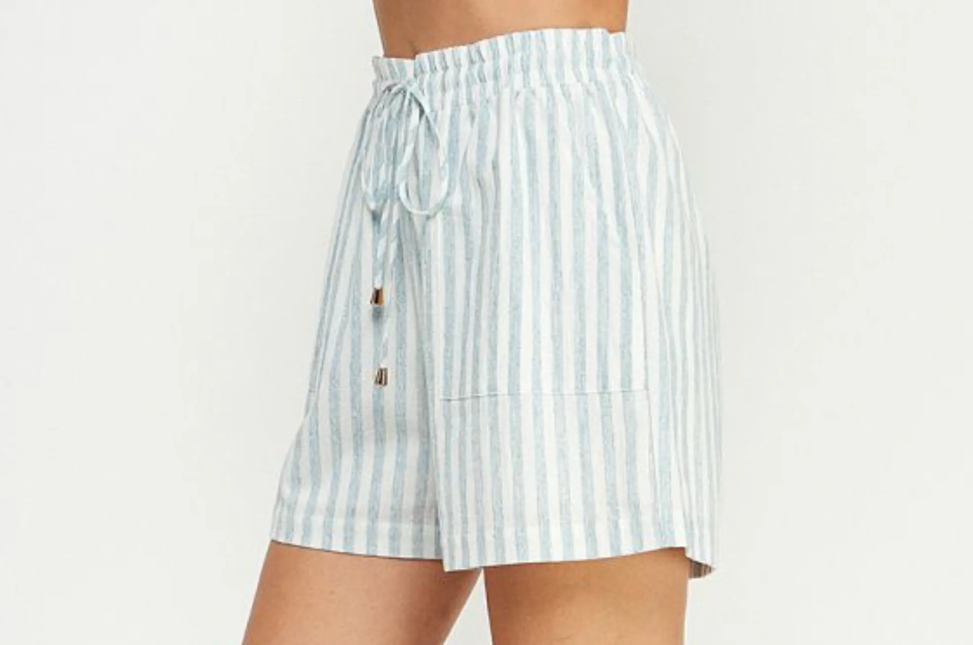 Striped Linen Shorts