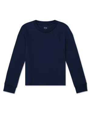 The Organic Long Sleeve Tee [Navy]