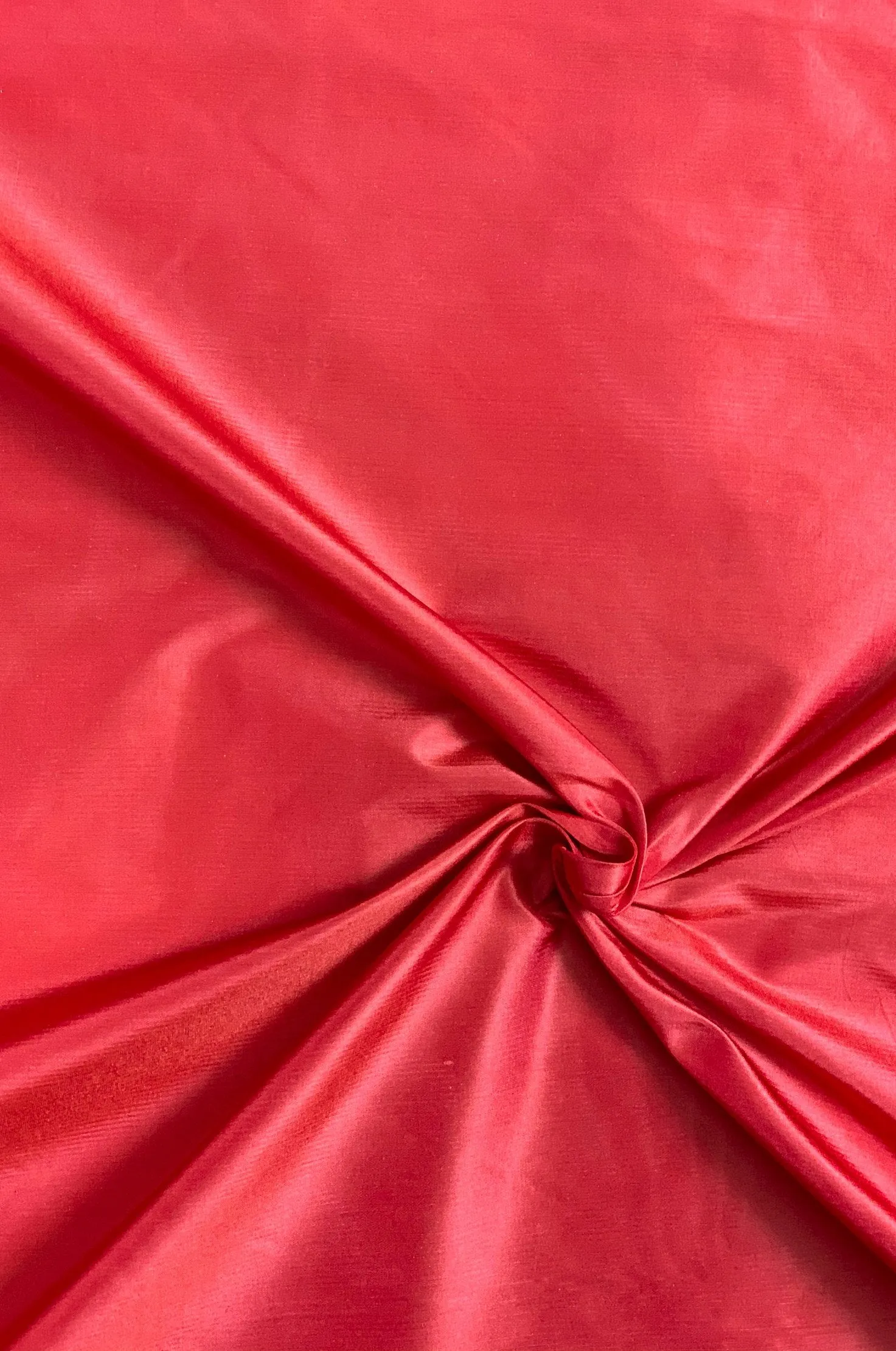 Tomato Red Taffeta Silk Fabric