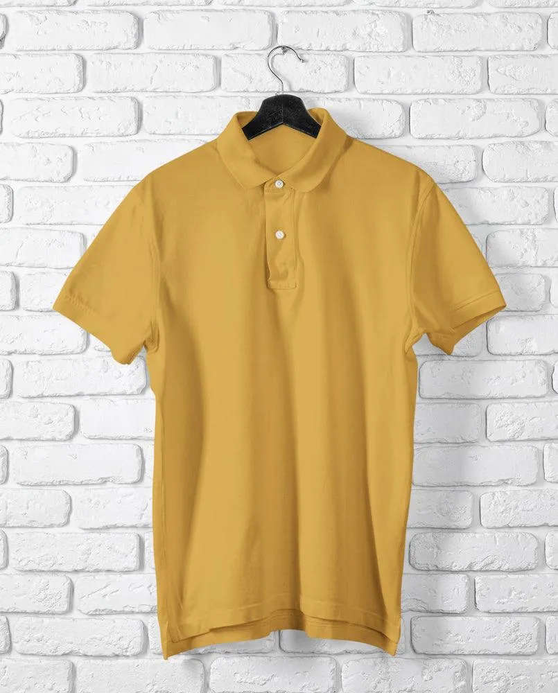 Unisex Coffee Brown Cotton Polo T-Shirt