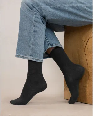 Velvet Cotton Socks Anthracite