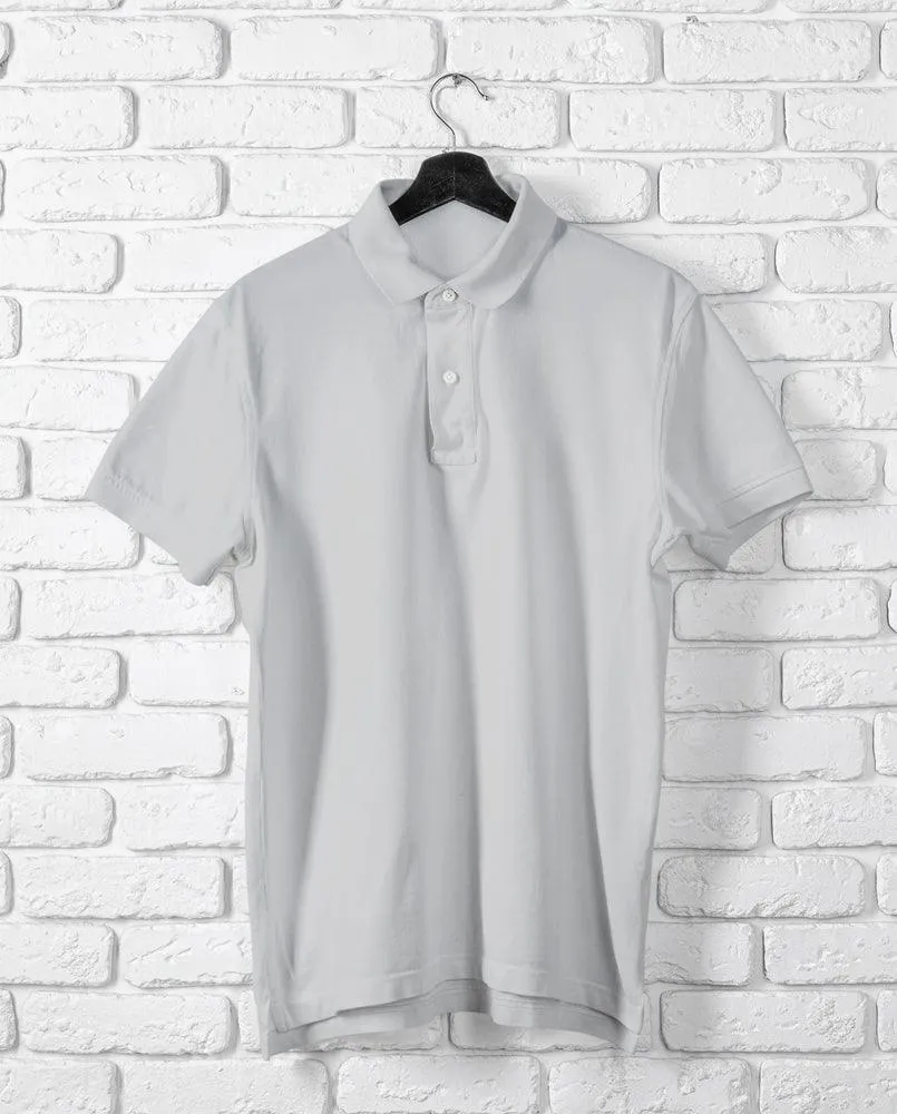 White Unisex Cotton Polo T-Shirt