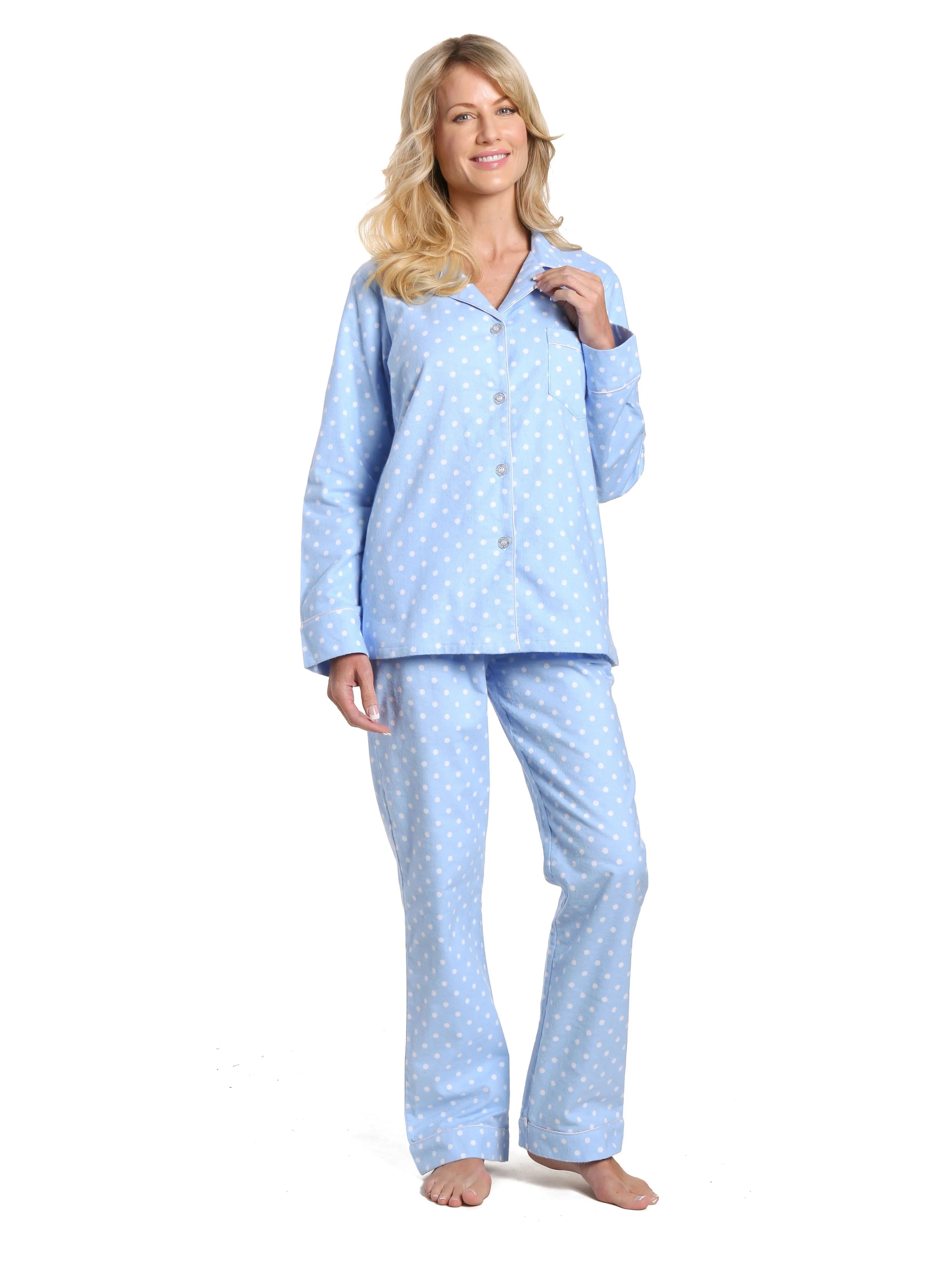 Women's 100% Cotton Flannel Pajama Sleepwear Set