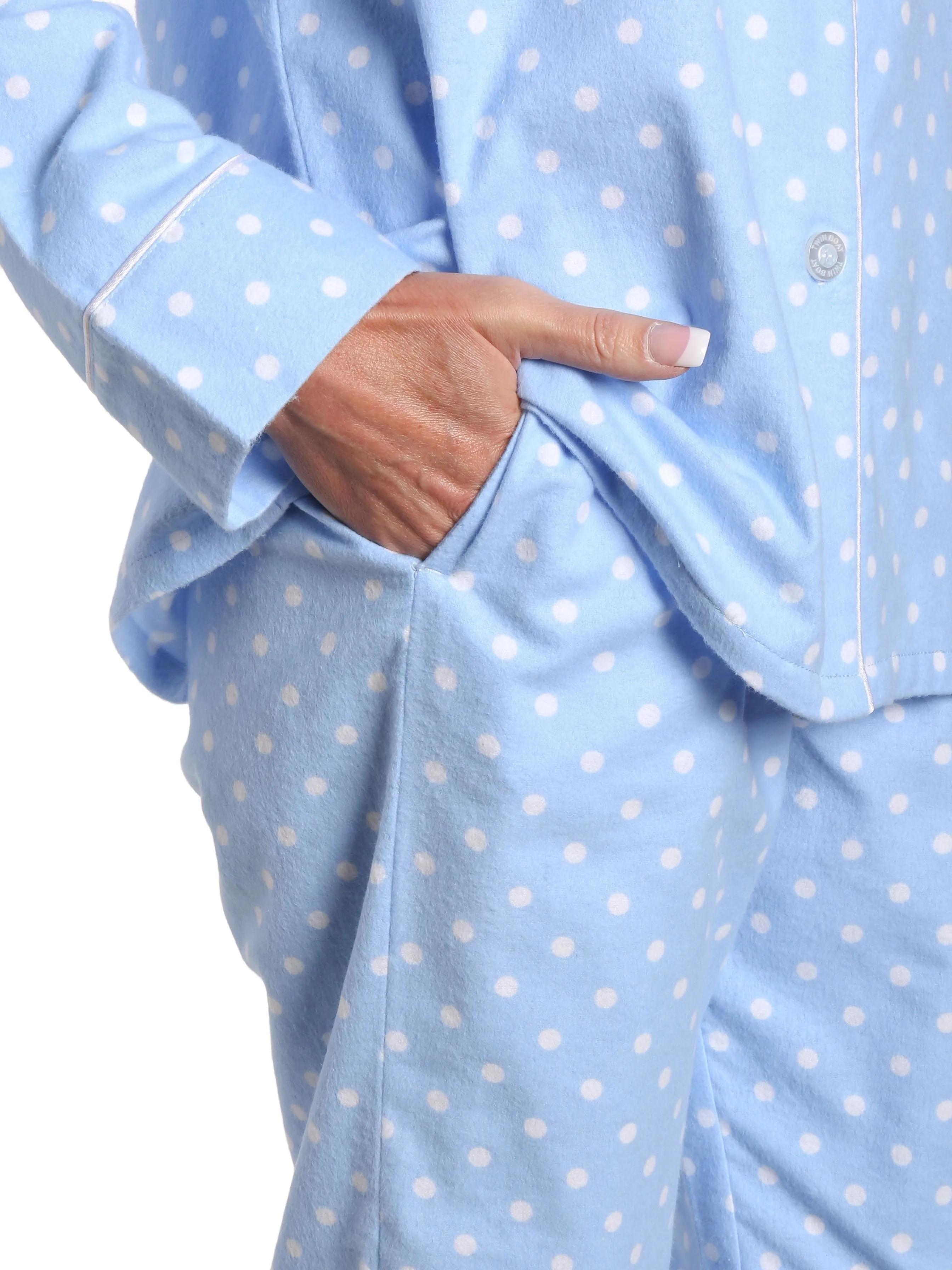 Women's 100% Cotton Flannel Pajama Sleepwear Set