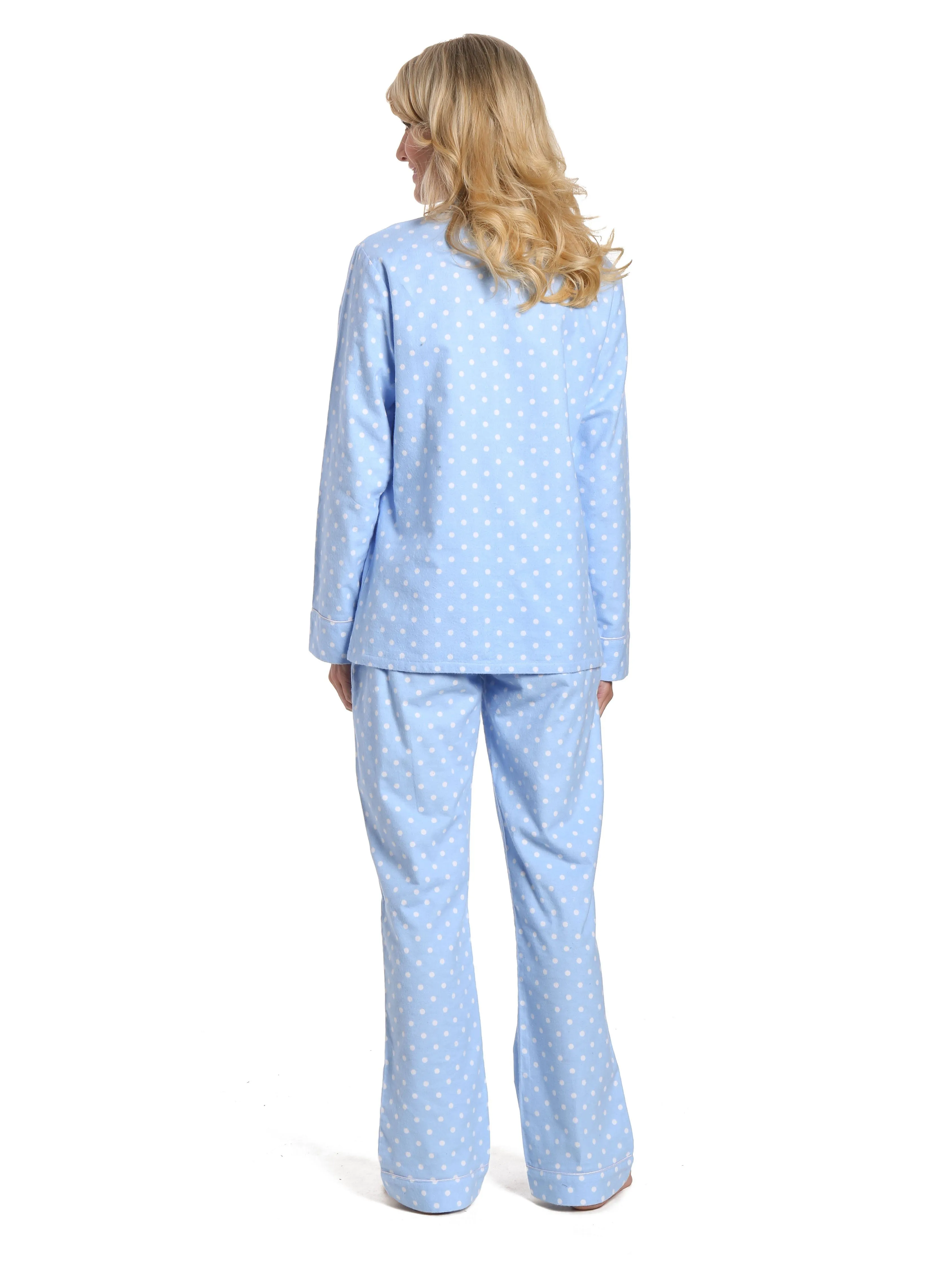 Women's 100% Cotton Flannel Pajama Sleepwear Set