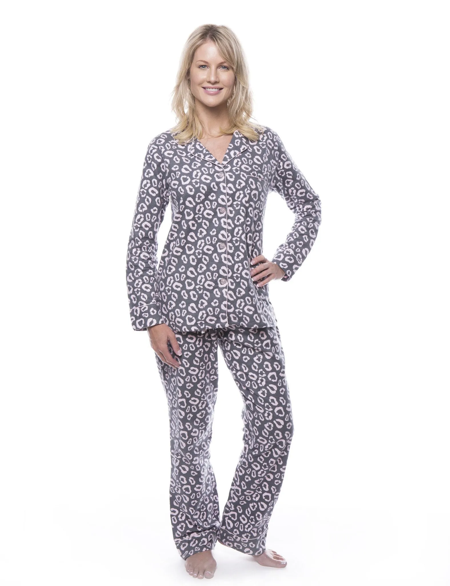 Women's 100% Cotton Flannel Pajama Sleepwear Set