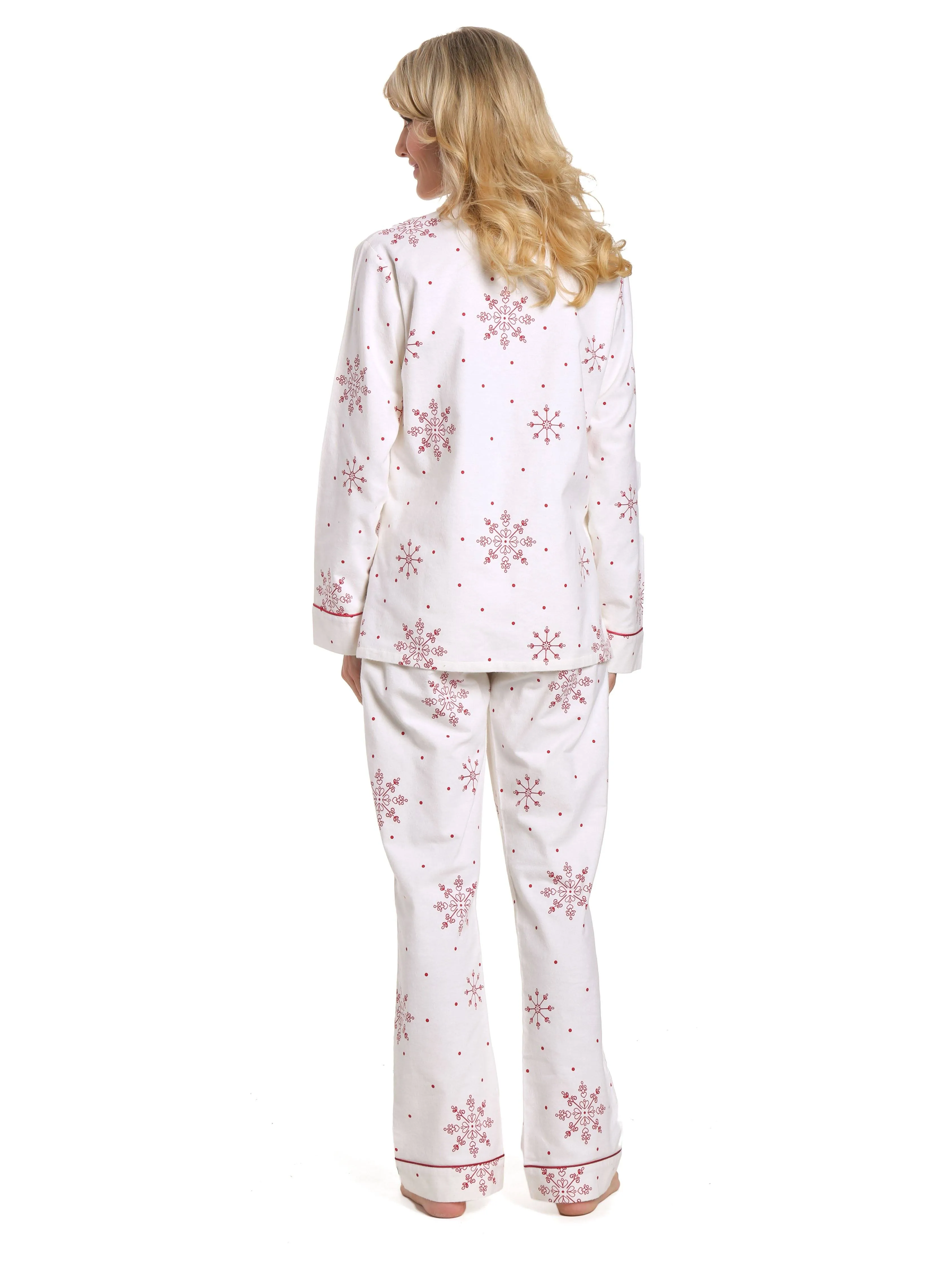 Women's 100% Cotton Flannel Pajama Sleepwear Set