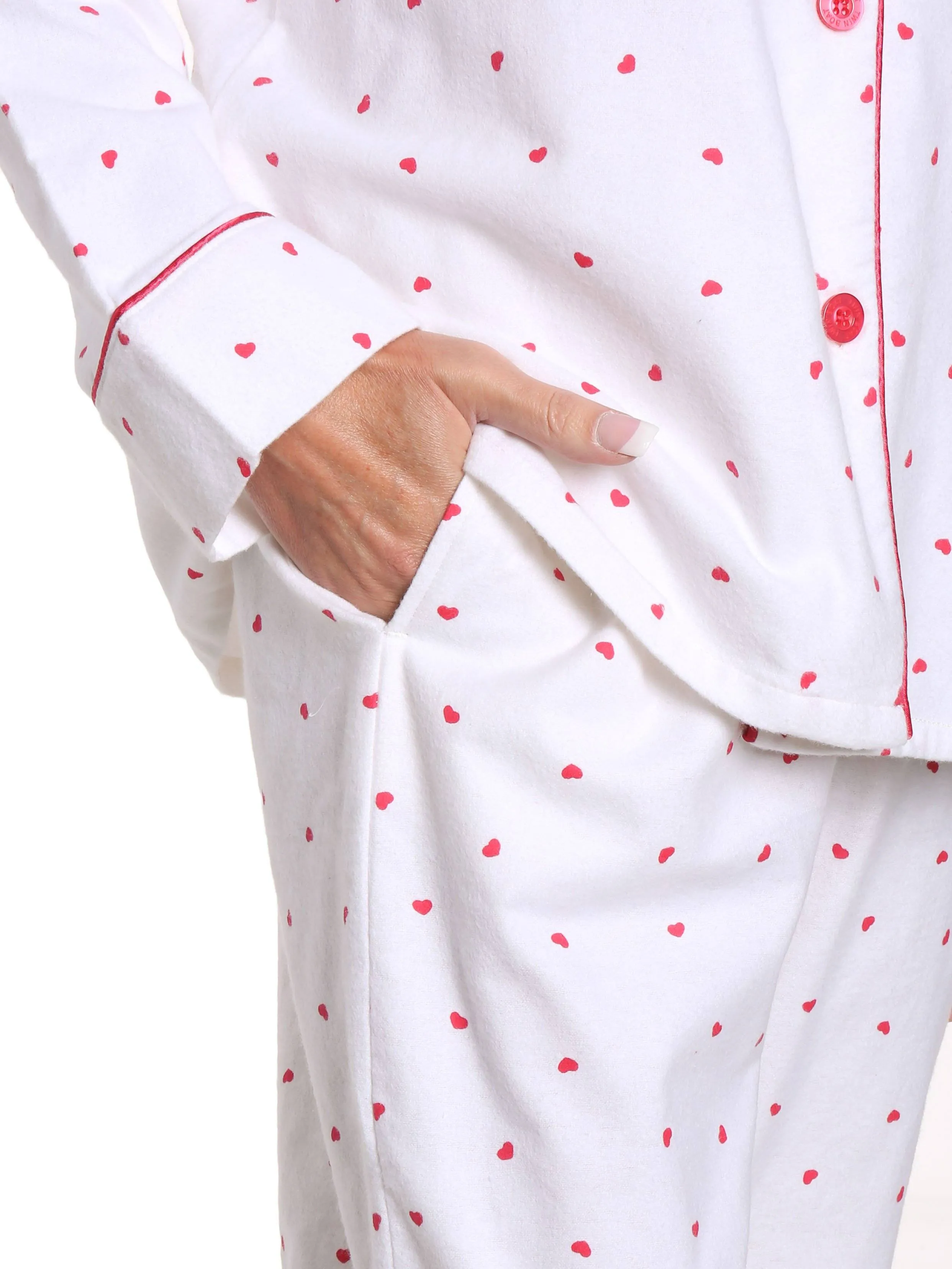 Women's 100% Cotton Flannel Pajama Sleepwear Set