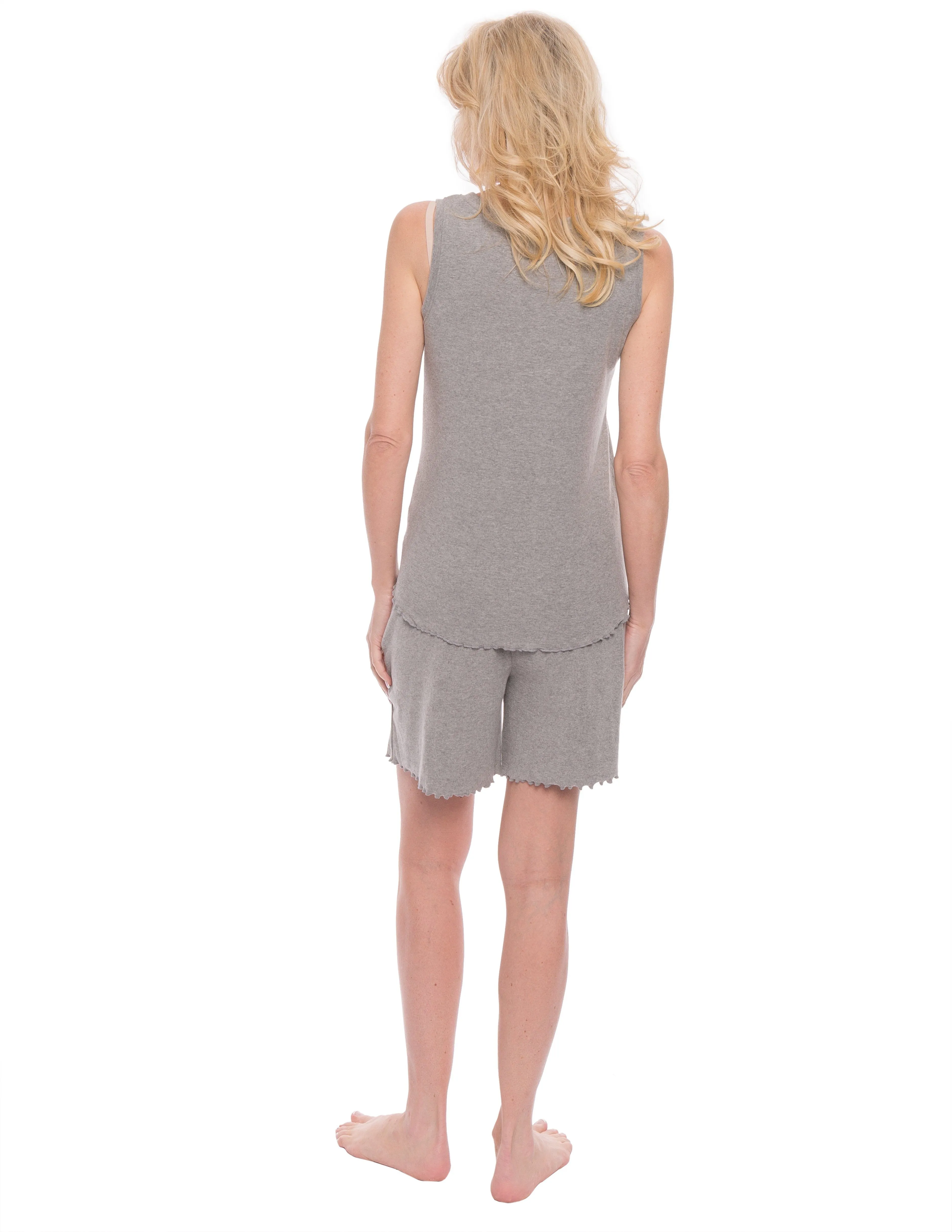 Women's Cozy Rib Shorts and Tank Top Lounge Set