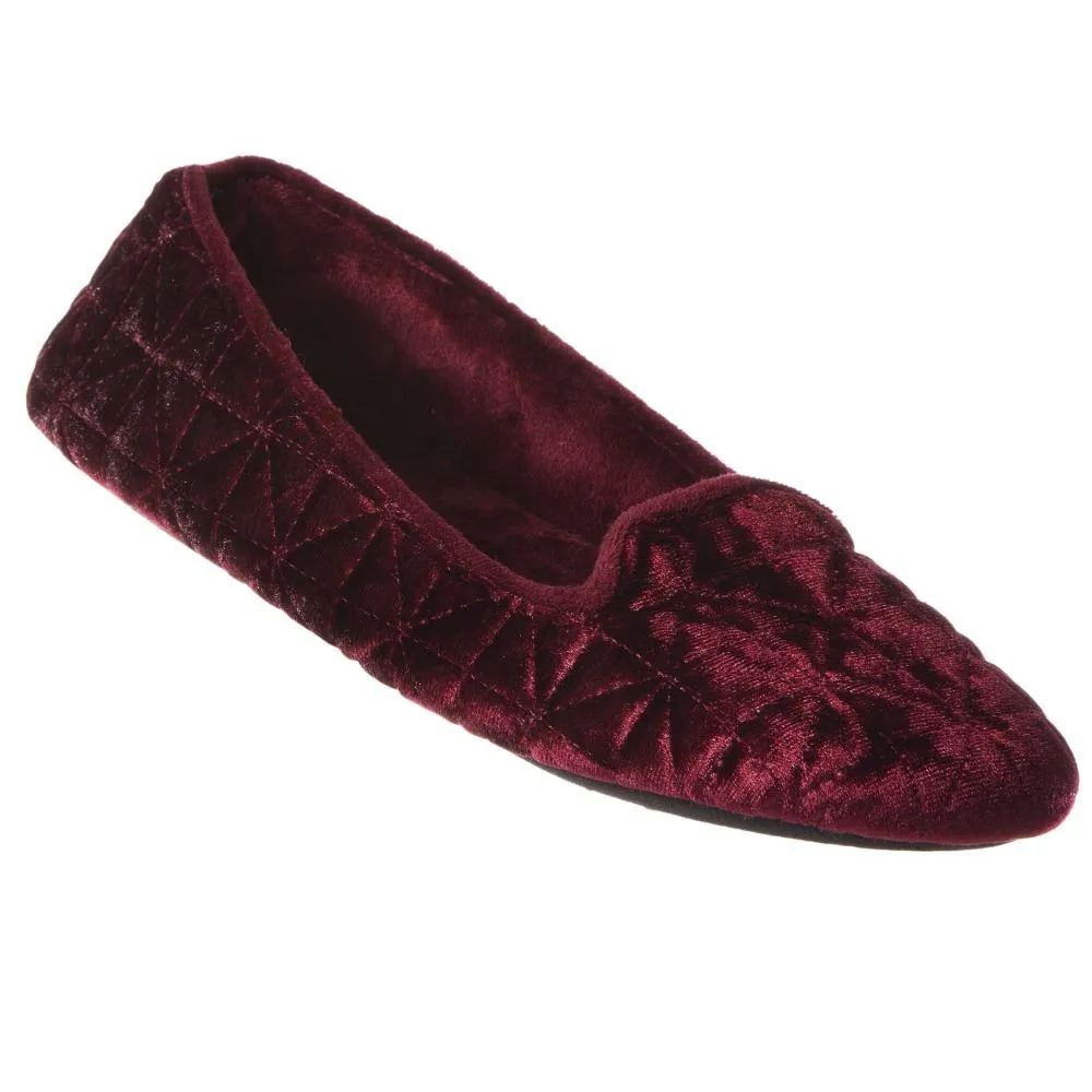 Women’s Crushed Velour Stephanie Closed Back Slippers