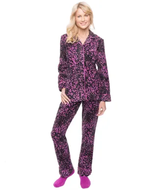 Womens Microfleece Pajama Sleepwear Set