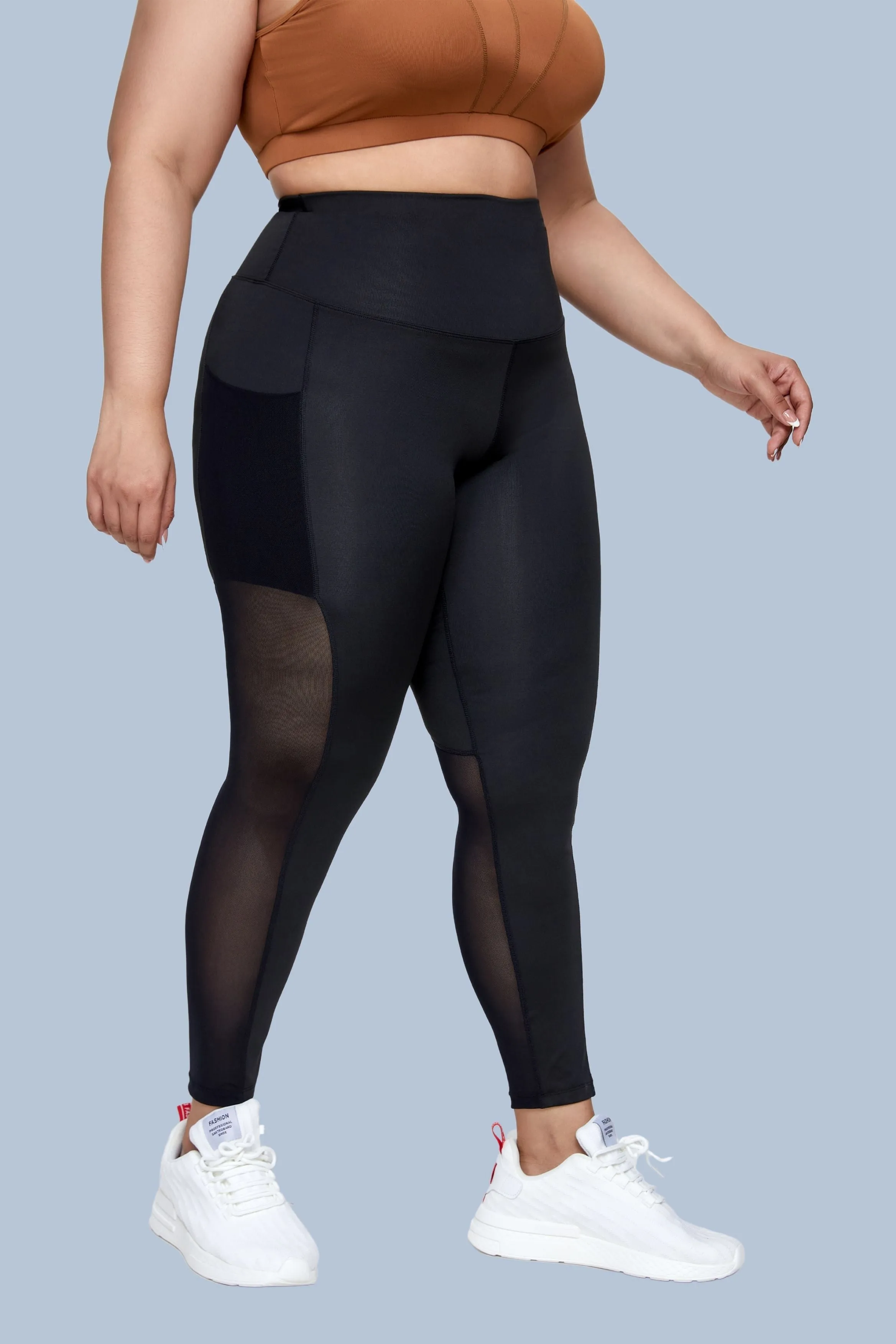 Women's Plus Size Mesh Pocket Leggings