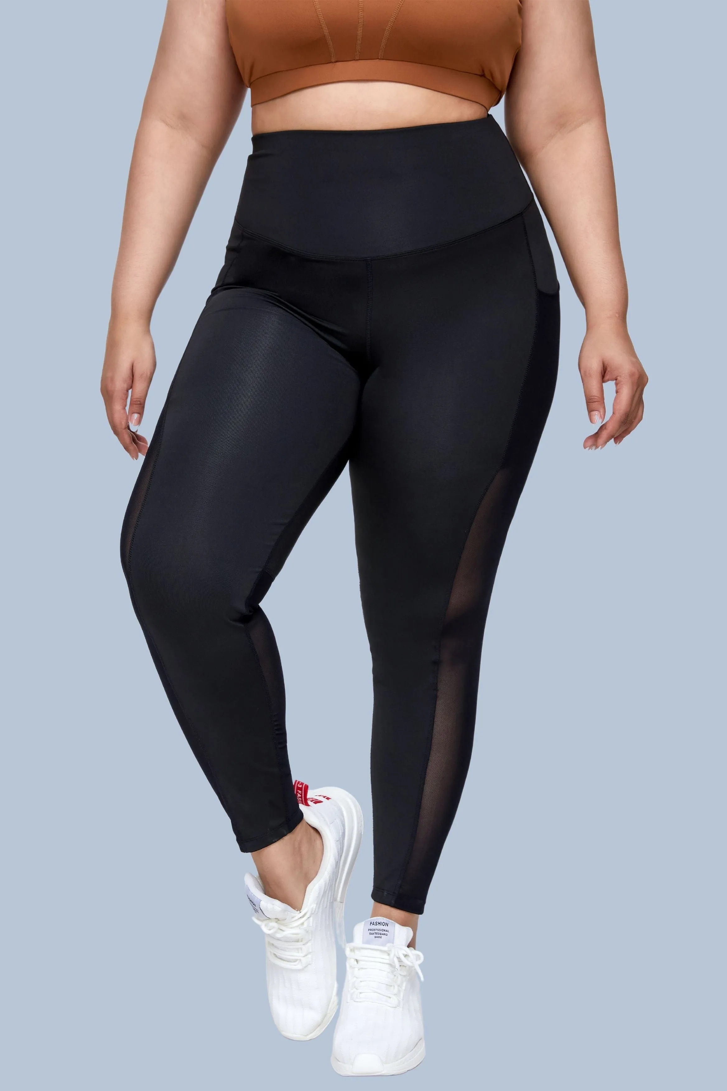 Women's Plus Size Mesh Pocket Leggings