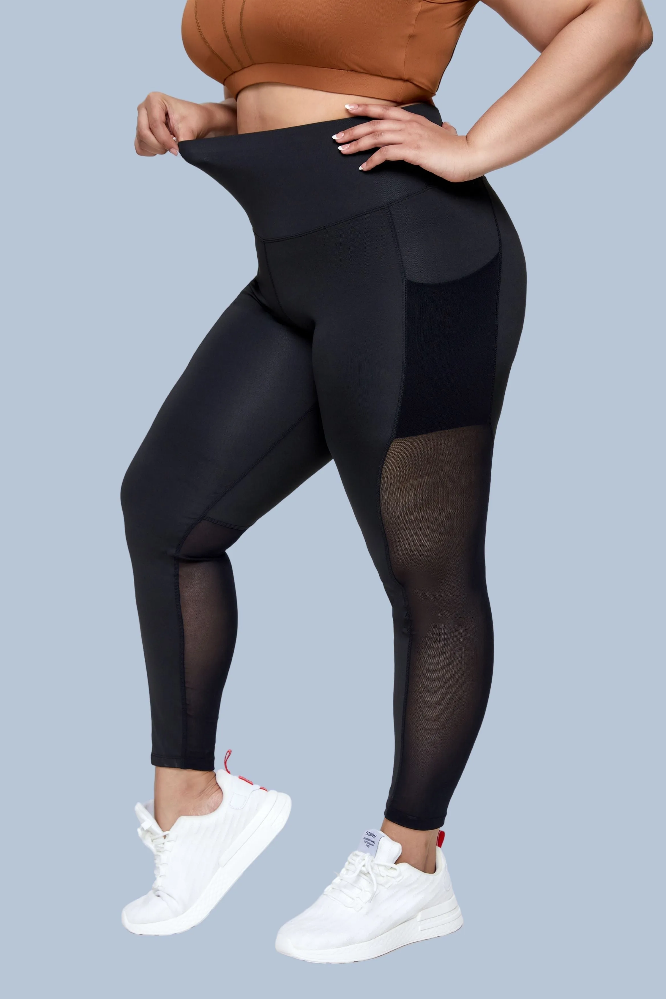 Women's Plus Size Mesh Pocket Leggings