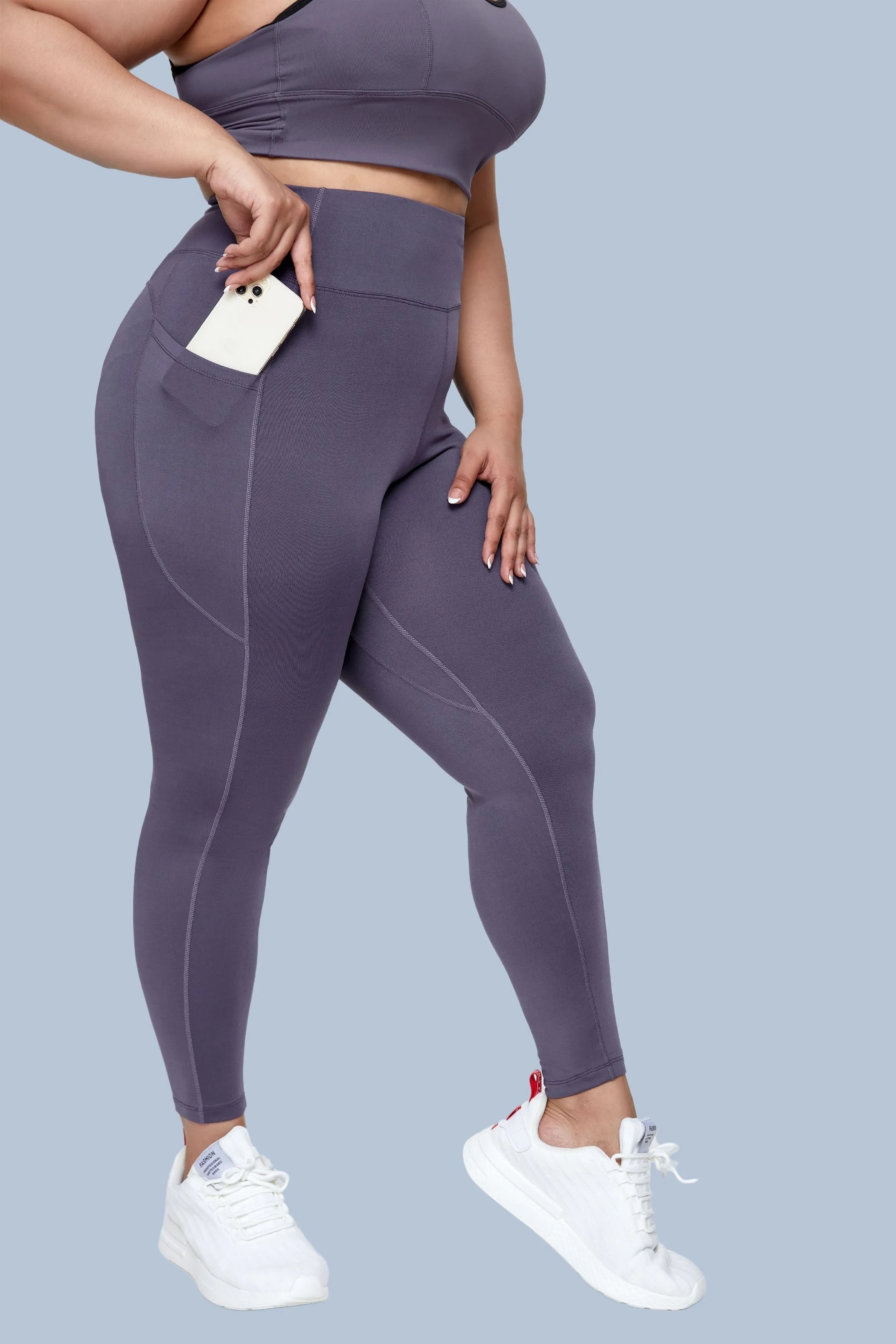 Women's Plus Size Pockets High Waisted Leggings