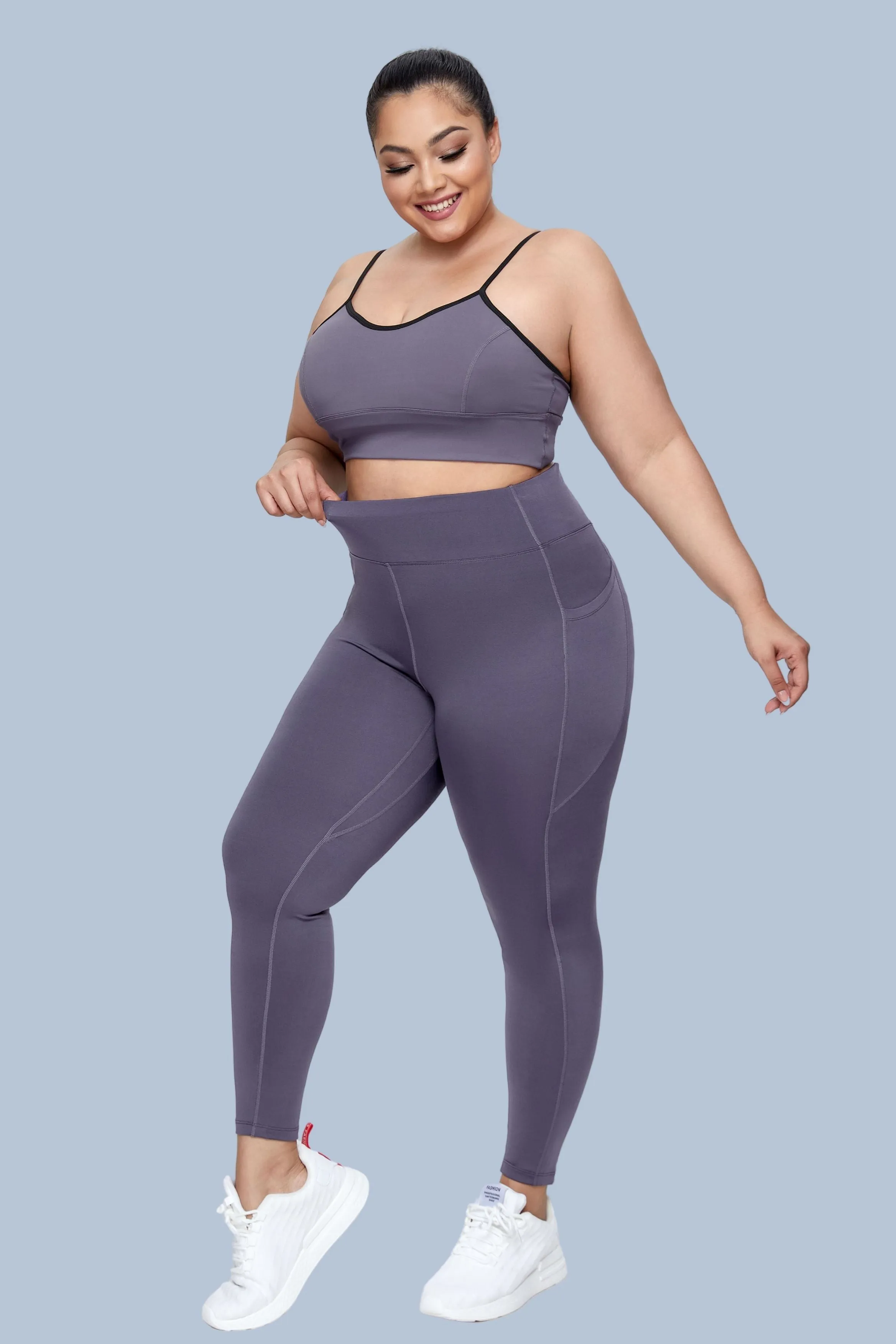 Women's Plus Size Pockets High Waisted Leggings