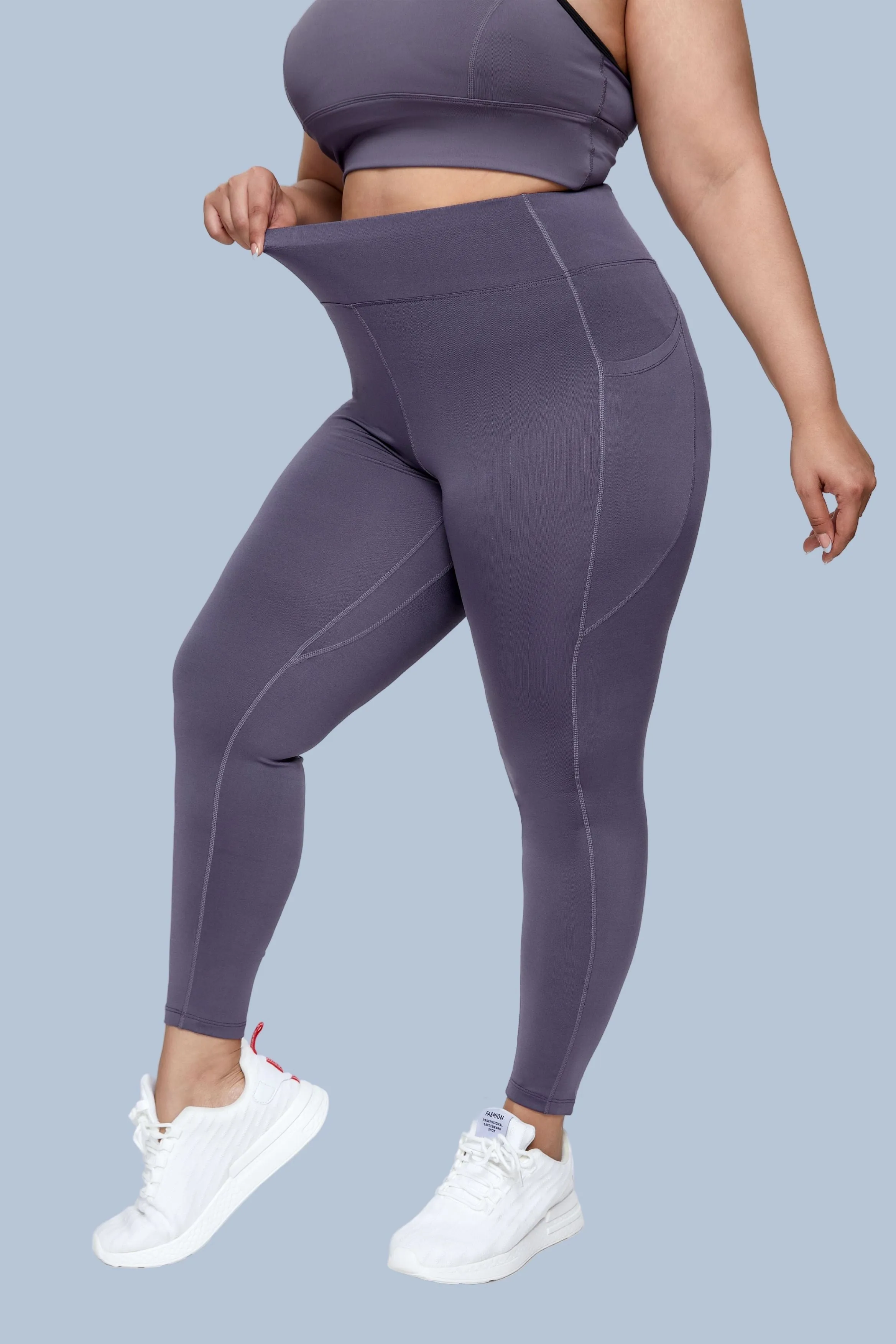 Women's Plus Size Pockets High Waisted Leggings