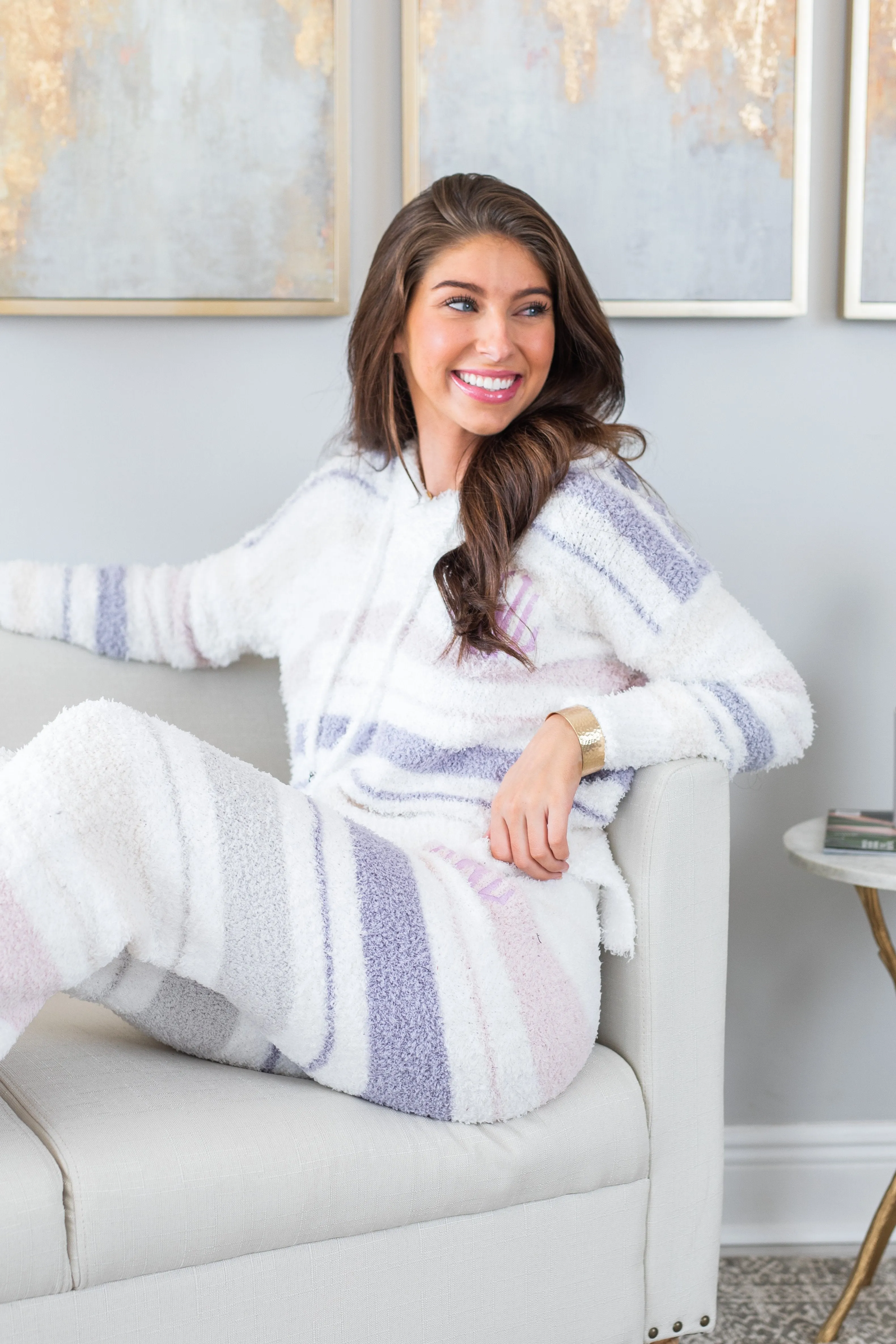 Wonderful Winter PJ Pants, White-Periwinkle