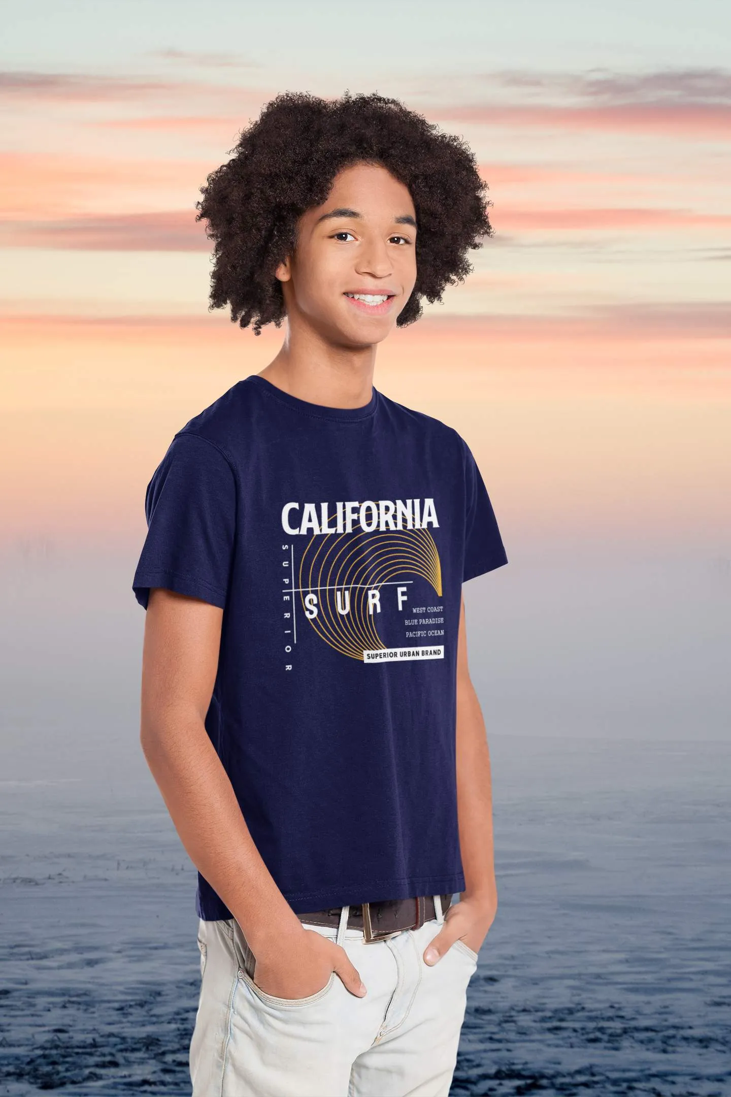 Youth/Kids Slogan T-Shirts 'California Surf'