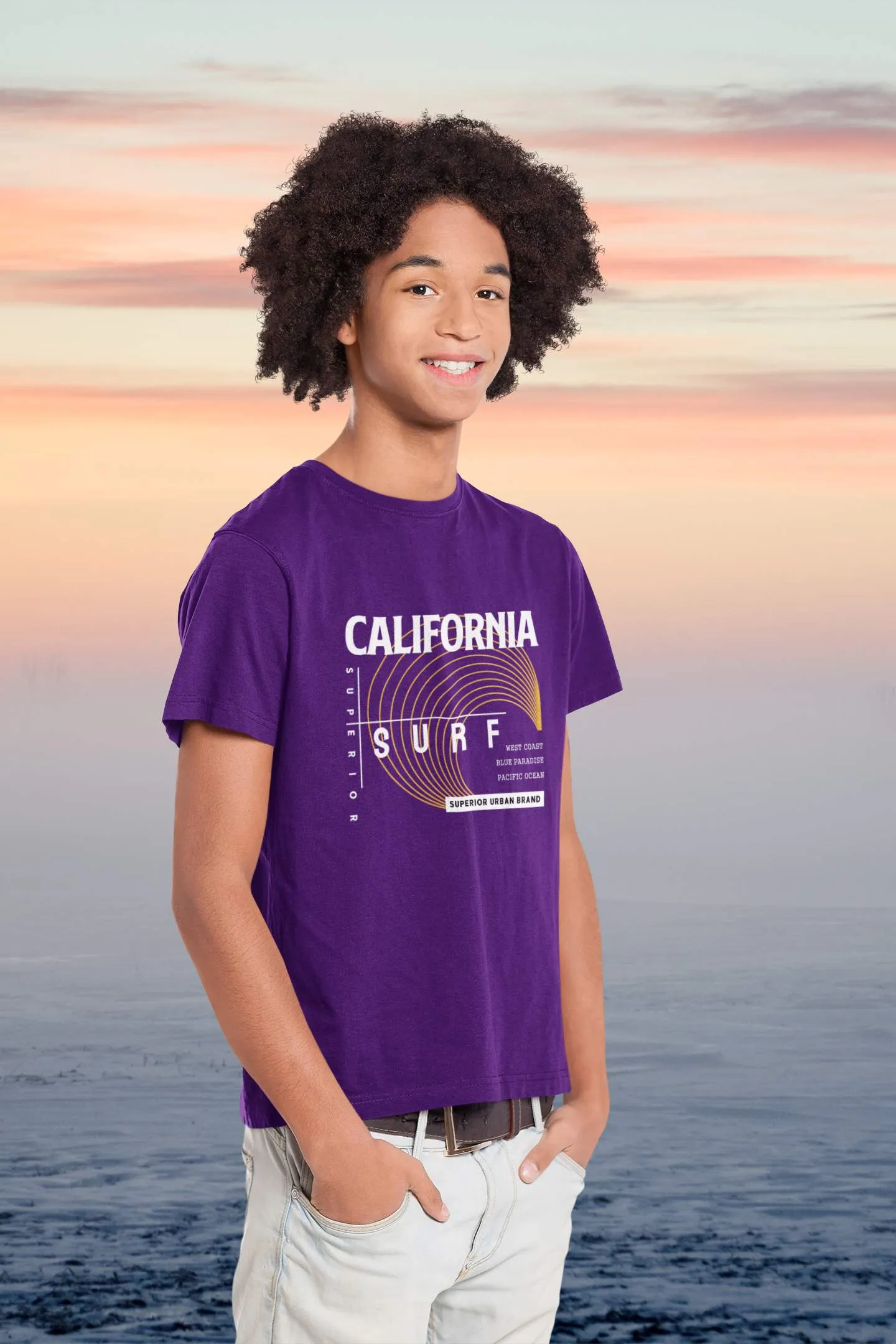 Youth/Kids Slogan T-Shirts 'California Surf'